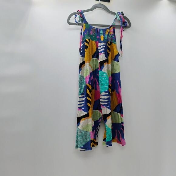 Das Meninas Girls Sleeveless Floral Romper Multicolor Button Front 8Years - Picture 7 of 10